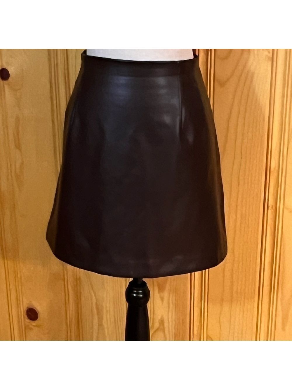 M.M. Lafleur “The Whitney” Vegan Leather Mini Skirt Sz-14 — image 2 of 6